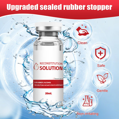 Reconstitution Solution | Bacteriostatic Water - 0.9% Benzyl Alcohol | 6-Pack 20ml Each Vial - Clear Glass | Third-Party Tested
