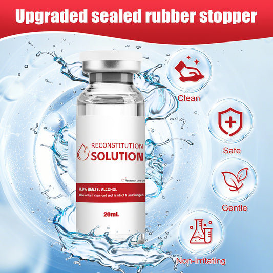 Reconstitution Solution | Bacteriostatic Water - 0.9% Benzyl Alcohol | 6-Pack 20ml Each Vial - Clear Glass | Third-Party Tested