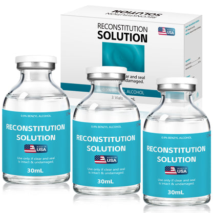 Reconstitution Solution | Bacteriostatic Water - 0.9% Benzyl Alcohol | 1-Pack 30ml Each Vial - Clear Glass | Third-Party Tested