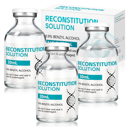Reconstitution Solution | Bacteriostatic Water - 0.9% Benzyl Alcohol | 30ml Each Vial - Clear Glass | Third-Party Tested