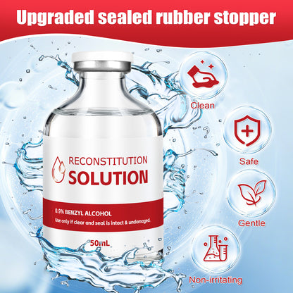 Reconstitution Solution | Bacteriostatic Water - 0.9% Benzyl Alcohol | 1-Pack 10ml Each Vial - Clear Glass | Third-Party Tested