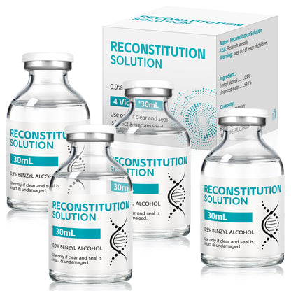 Reconstitution Solution | Bacteriostatic Water - 0.9% Benzyl Alcohol | 30ml Each Vial - Clear Glass | Third-Party Tested
