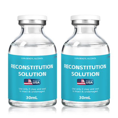 Reconstitution Solution | Bacteriostatic Water - 0.9% Benzyl Alcohol | 1-Pack 30ml Each Vial - Clear Glass | Third-Party Tested