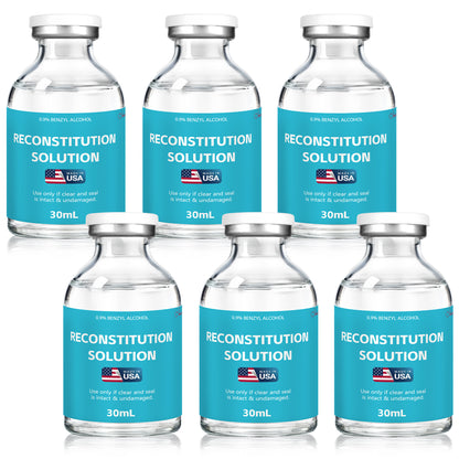 Reconstitution Solution | Bacteriostatic Water - 0.9% Benzyl Alcohol | 1-Pack 30ml Each Vial - Clear Glass | Third-Party Tested