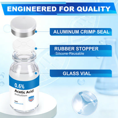 Reconstitution Solution | Bacteriostatic Water - 0.9% Benzyl Alcohol | 10ml Each Vial - Clear Glass | Third-Party Tested