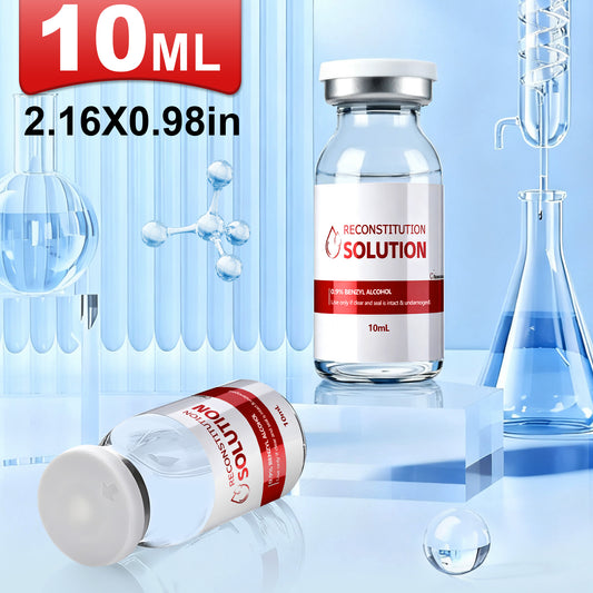 Reconstitution Solution | Bacteriostatic Water - 0.9% Benzyl Alcohol | 3-Pack 10ml Each Vial - Clear Glass | Third-Party Tested