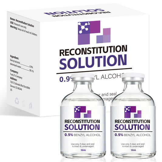 Reconstitution Solution | Bacteriostatic Water - 0.9% Benzyl Alcohol | 2-Pack 50ml Each Vial - Clear Glass | Third-Party Tested
