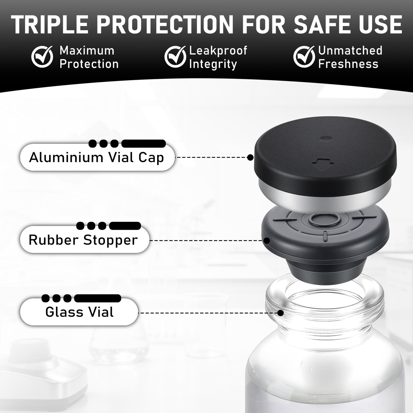 Reconstitution Solution | Bacteriostatic Water - 0.9% Benzyl Alcohol | 30ml Each Vial - Clear Glass | Third-Party Tested