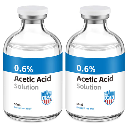 Acetic Acid Solution | 50ml Each Vial - Clear Glass | Third-Party Tested