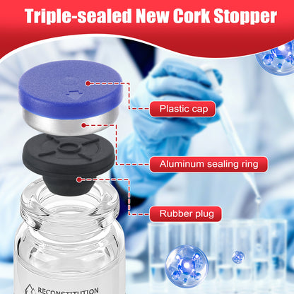 Reconstitution Solution | Bacteriostatic Water - 0.9% Benzyl Alcohol | 6-Pack 5ml Each Vial - Clear Glass | Third-Party Tested