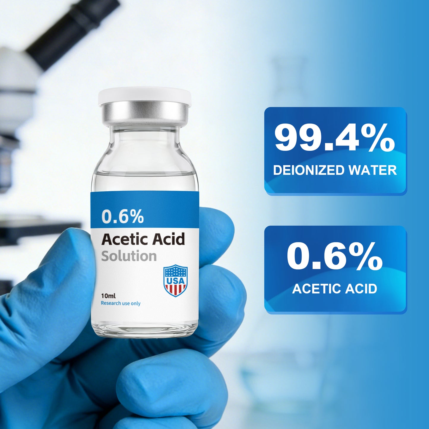 Reconstitution Solution | Bacteriostatic Water - 0.9% Benzyl Alcohol | 10ml Each Vial - Clear Glass | Third-Party Tested