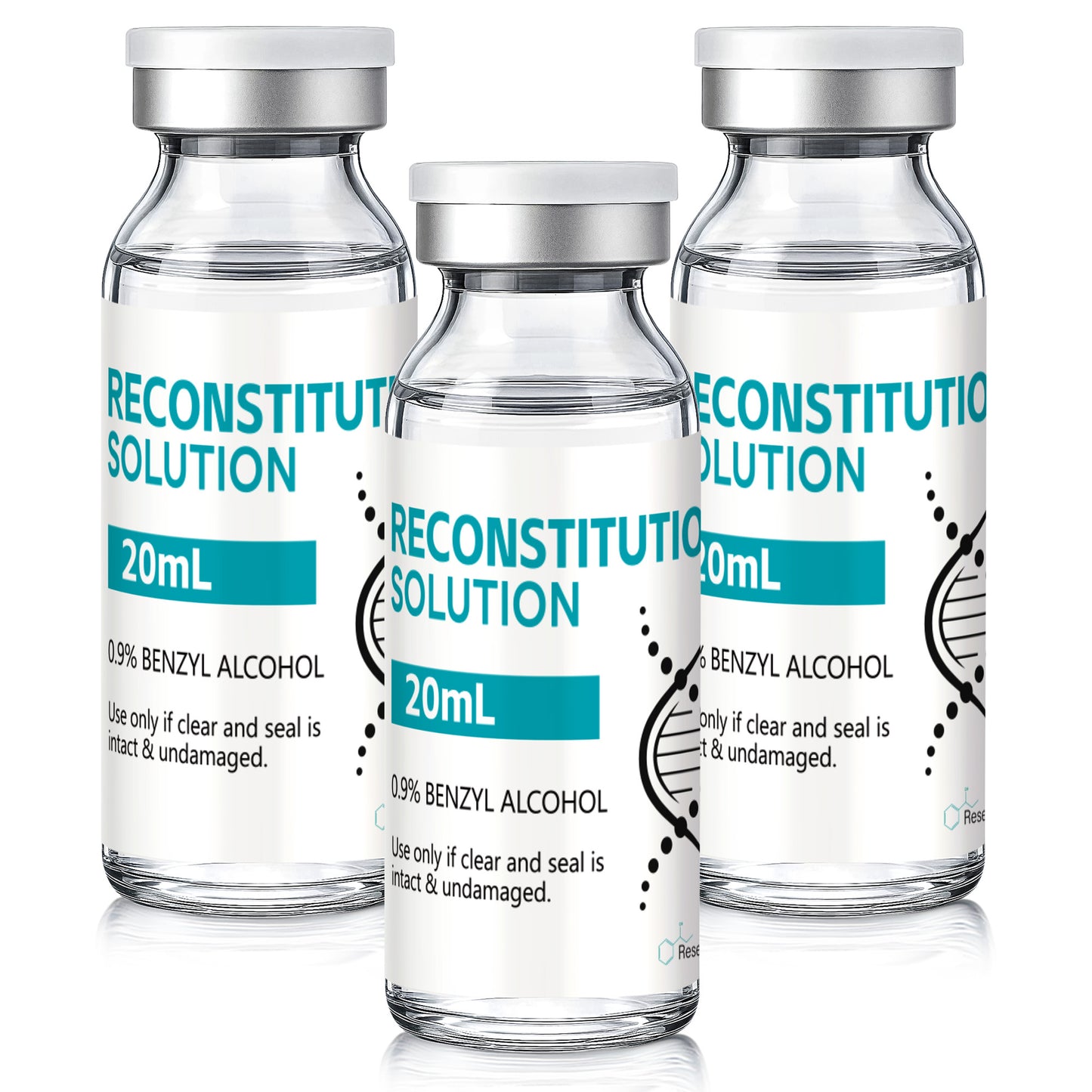 Reconstitution Solution | Bacteriostatic Water - 0.9% Benzyl Alcohol | 20ml Each Vial - Clear Glass | Third-Party Tested