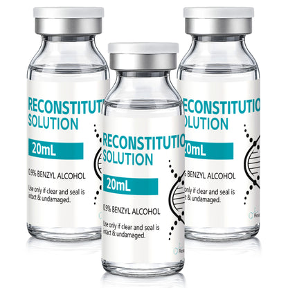 Reconstitution Solution | Bacteriostatic Water - 0.9% Benzyl Alcohol | 20ml Each Vial - Clear Glass | Third-Party Tested