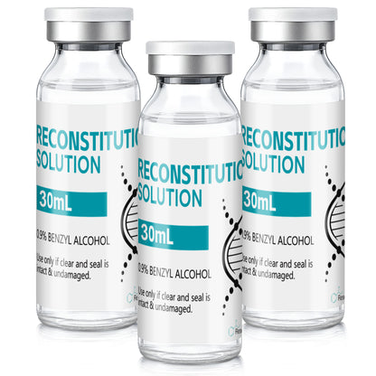 Reconstitution Solution | Bacteriostatic Water - 0.9% Benzyl Alcohol | 30ml Each Vial - Clear Glass | Third-Party Tested