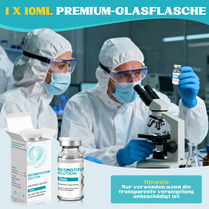 Reconstitution Solution | Bacteriostatic Water - 0.9% Benzyl Alcohol | 1-Pack 10ml Each Vial - Clear Glass | Third-Party Tested