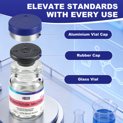 Reconstitution Solution | Bacteriostatic Water - 0.9% Benzyl Alcohol | 12-Pack 5ml Each Vial - Clear Glass | Third-Party Tested