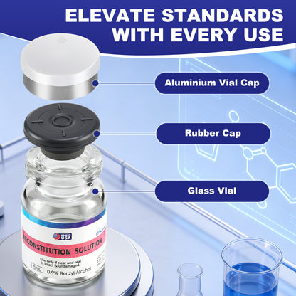 Reconstitution Solution | Bacteriostatic Water - 0.9% Benzyl Alcohol | 12-Pack 5ml Each Vial - Clear Glass | Third-Party Tested