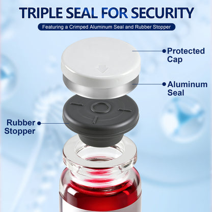 B12 Reconstitution Solution | Bacteriostatic Water - 0.9% Benzyl Alcohol | 3-Pack 5ml Each Vial - Clear Glass | Third-Party Tested
