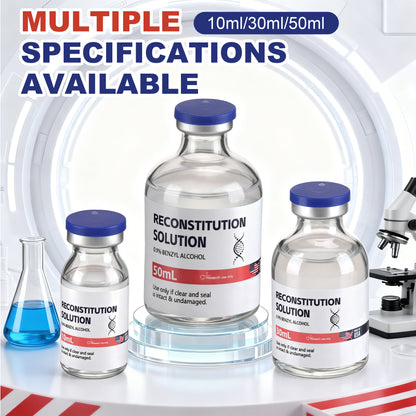 Reconstitution Solution | Bacteriostatic Water - 0.9% Benzyl Alcohol | 1-Pack 10ml Each Vial - Clear Glass | Third-Party Tested