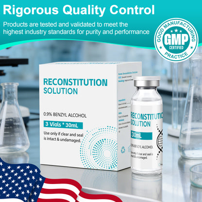 Reconstitution Solution | Bacteriostatic Water - 0.9% Benzyl Alcohol | 30ml Each Vial - Clear Glass | Third-Party Tested