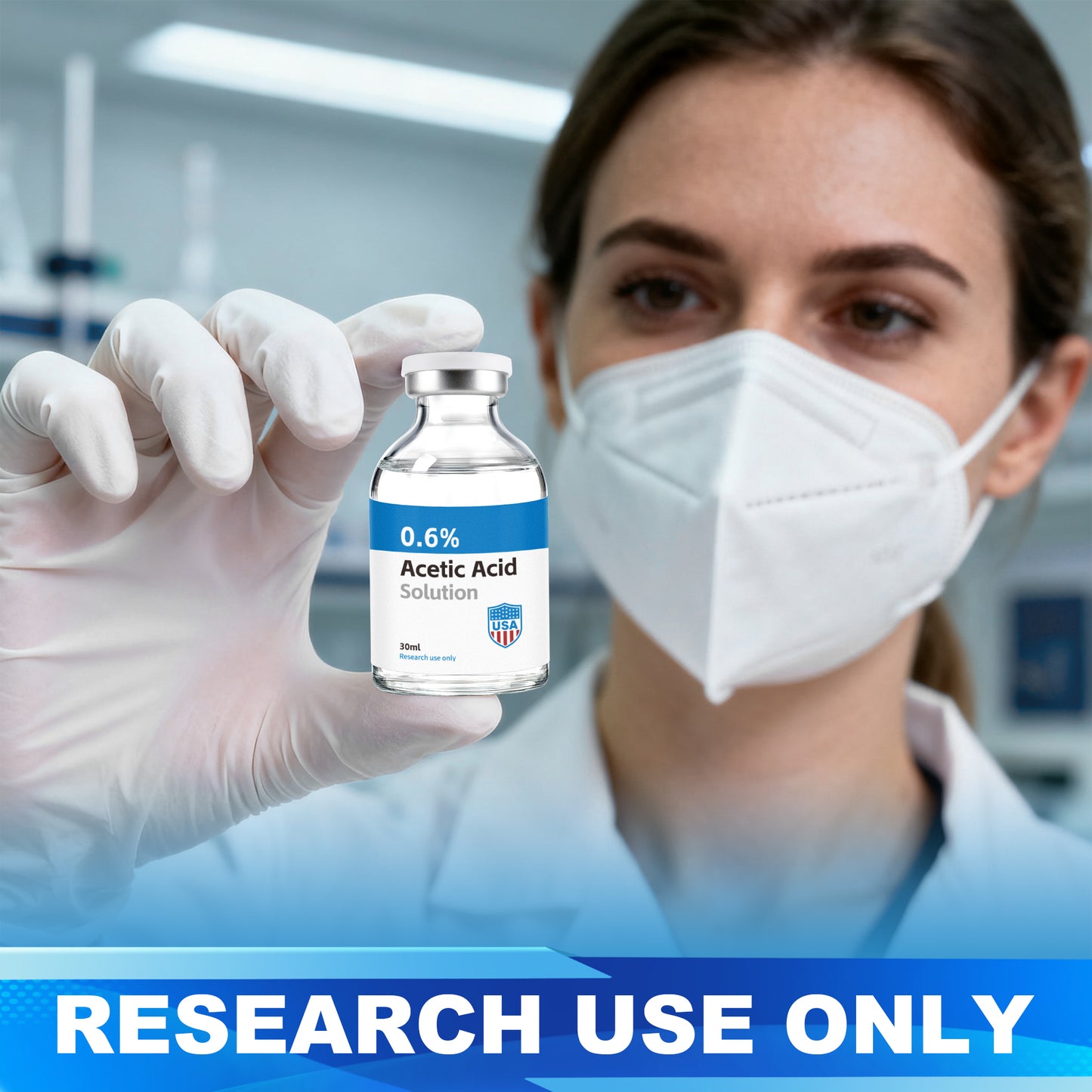 Acetic Acid Solution | 30ml Each Vial - Clear Glass | Third-Party Tested