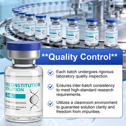 Reconstitution Solution | Bacteriostatic Water - 0.9% Benzyl Alcohol | 12-Pack 2ml Each Vial - Clear Glass | Third-Party Tested