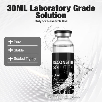 Reconstitution Solution | Bacteriostatic Water - 0.9% Benzyl Alcohol | 3-Pack 30ml Each Vial - Clear Glass | Third-Party Tested