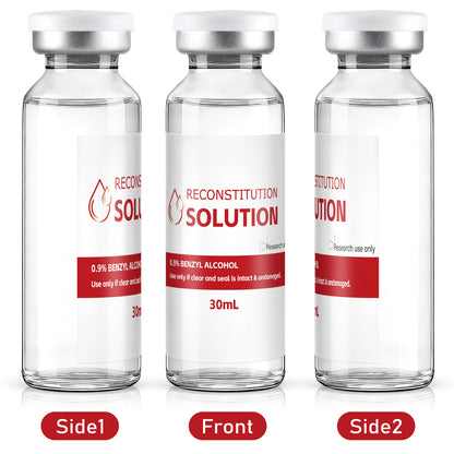 Reconstitution Solution | Bacteriostatic Water - 0.9% Benzyl Alcohol | 1-Pack 30ml Each Vial - Clear Glass | Third-Party Tested