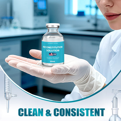 Reconstitution Solution | Bacteriostatic Water - 0.9% Benzyl Alcohol | 1-Pack 30ml Each Vial - Clear Glass | Third-Party Tested