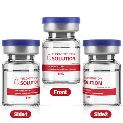 Reconstitution Solution | Bacteriostatic Water - 0.9% Benzyl Alcohol | 6-Pack 5ml Each Vial - Clear Glass | Third-Party Tested