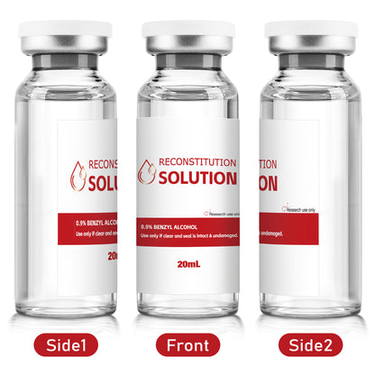 Reconstitution Solution | Bacteriostatic Water - 0.9% Benzyl Alcohol | 6-Pack 20ml Each Vial - Clear Glass | Third-Party Tested