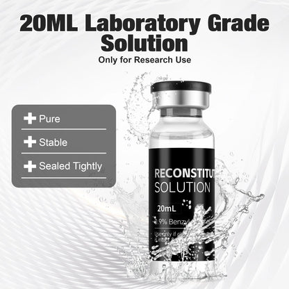Reconstitution Solution | Bacteriostatic Water - 0.9% Benzyl Alcohol | 3-Pack 20ml Each Vial - Clear Glass | Third-Party Tested