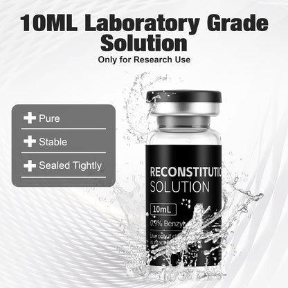 Reconstitution Solution | Bacteriostatic Water -  0.9% Benzyl Alcohol | 3-Pack 10ml Each Vial - Clear Glass | Third-Party Tested