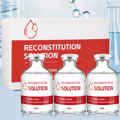Reconstitution Solution | Bacteriostatic Water - 0.9% Benzyl Alcohol | 3-Pack 30ml Each Vial - Clear Glass | Third-Party Tested