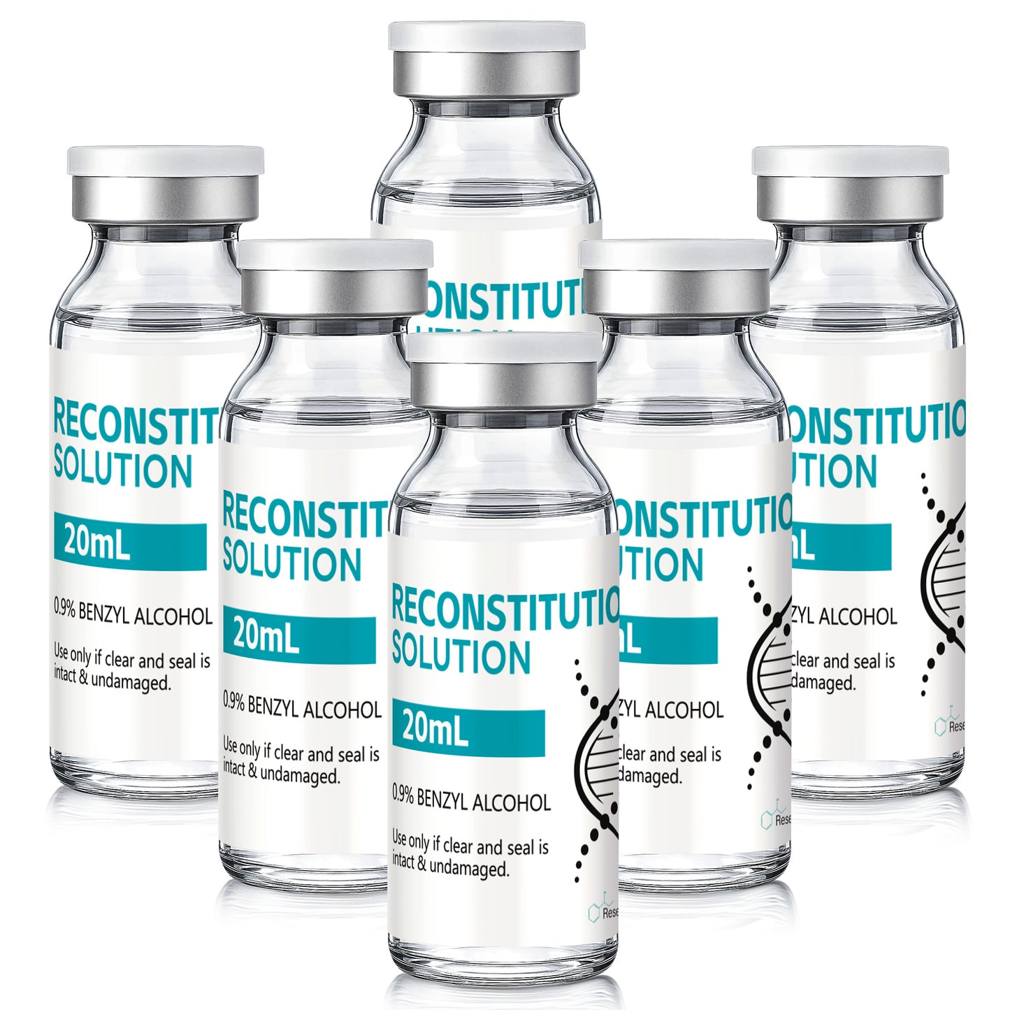 Reconstitution Solution | Bacteriostatic Water - 0.9% Benzyl Alcohol | 20ml Each Vial - Clear Glass | Third-Party Tested