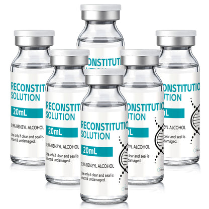 Reconstitution Solution | Bacteriostatic Water - 0.9% Benzyl Alcohol | 20ml Each Vial - Clear Glass | Third-Party Tested