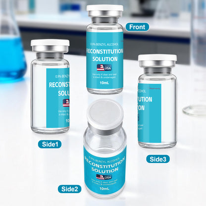 Reconstitution Solution | Bacteriostatic Water - 0.9% Benzyl Alcohol | 2-Pack 10ml Each Vial - Clear Glass | Third-Party Tested