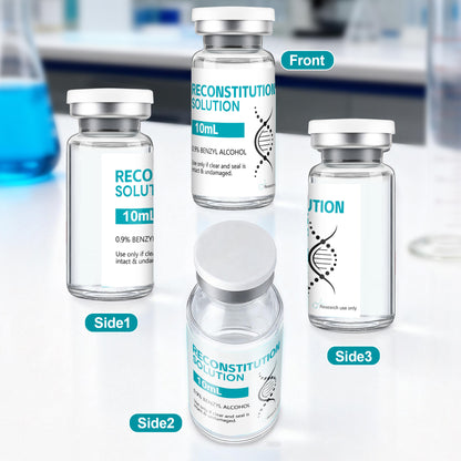 Reconstitution Solution | Bacteriostatic Water - 0.9% Benzyl Alcohol | 3-Pack 10ml Each Vial - Clear Glass | Third-Party Tested