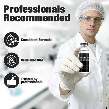 Reconstitution Solution | Bacteriostatic Water - 0.9% Benzyl Alcohol | 3-Pack 30ml Each Vial - Clear Glass | Third-Party Tested