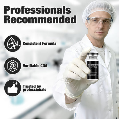 Reconstitution Solution | Bacteriostatic Water -  0.9% Benzyl Alcohol | 3-Pack 10ml Each Vial - Clear Glass | Third-Party Tested