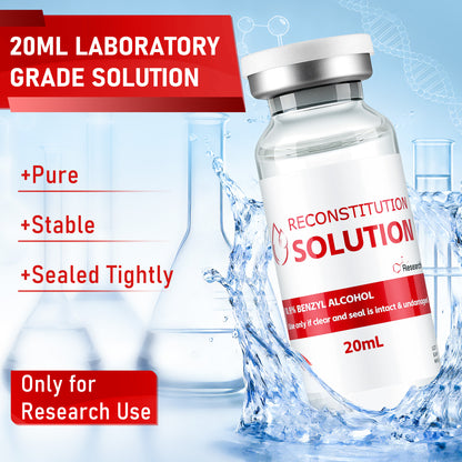 Reconstitution Solution | Bacteriostatic Water - 0.9% Benzyl Alcohol | 3-Pack 20ml Each Vial - Clear Glass | Third-Party Tested