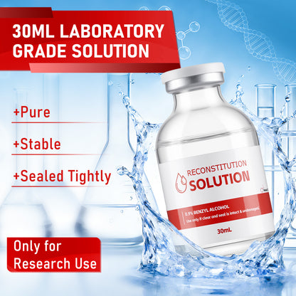 Reconstitution Solution | Bacteriostatic Water - 0.9% Benzyl Alcohol | 3-Pack 30ml Each Vial - Clear Glass | Third-Party Tested
