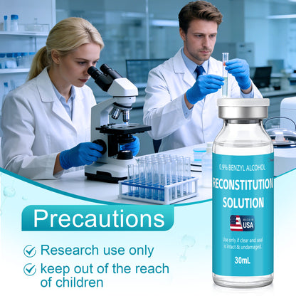 Reconstitution Solution | Bacteriostatic Water - 0.9% Benzyl Alcohol | 2-Pack 30ml Each Vial - Clear Glass | Third-Party Tested