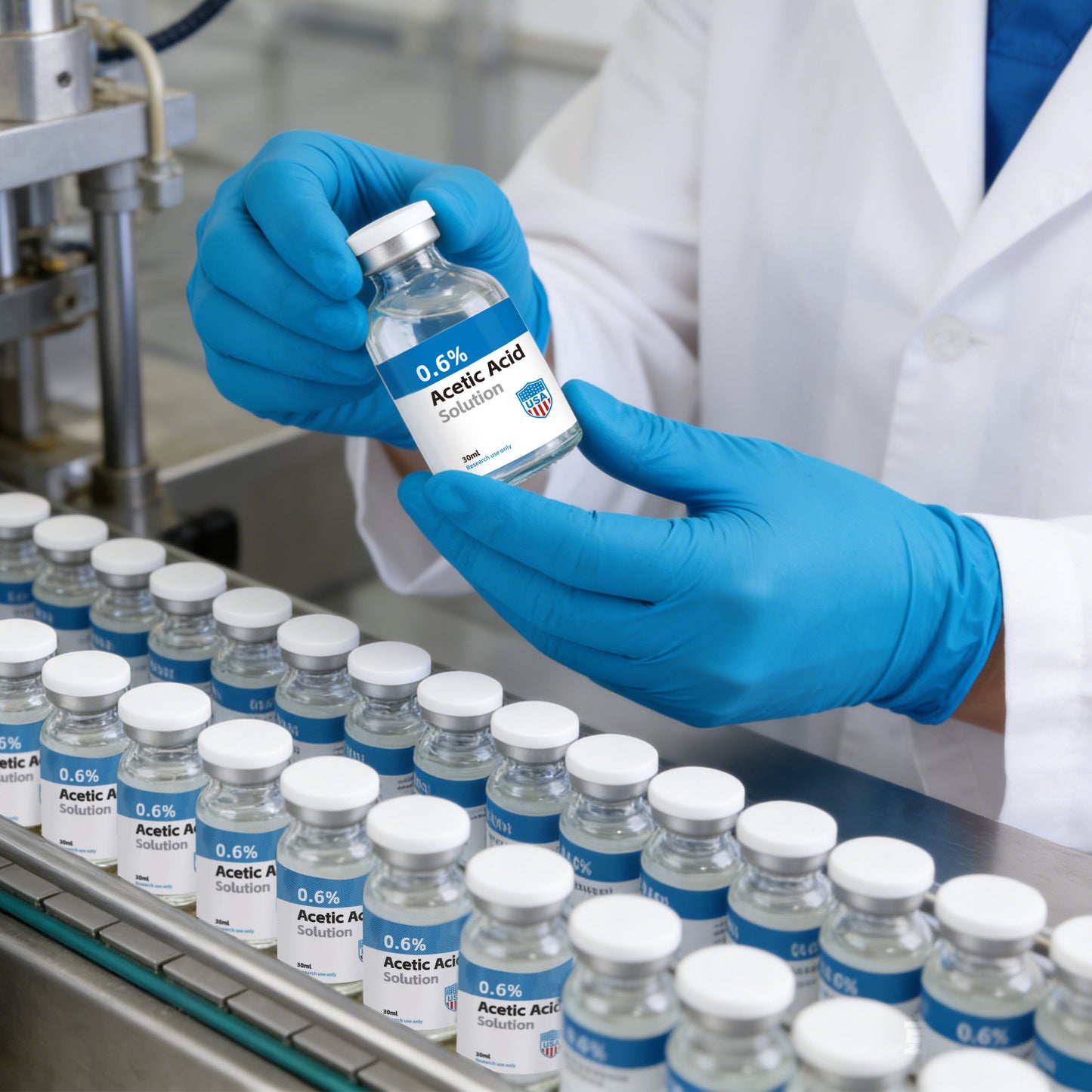 Acetic Acid Solution | 30ml Each Vial - Clear Glass | Third-Party Tested