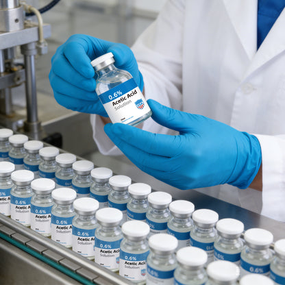 Acetic Acid Solution | 30ml Each Vial - Clear Glass | Third-Party Tested