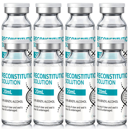 Reconstitution Solution | Bacteriostatic Water - 0.9% Benzyl Alcohol | 20ml Each Vial - Clear Glass | Third-Party Tested