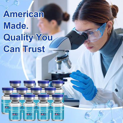 Reconstitution Solution | Bacteriostatic Water - 0.9% Benzyl Alcohol | 12-Pack 2ml Each Vial - Clear Glass | Third-Party Tested