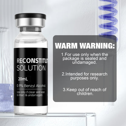 Reconstitution Solution | Bacteriostatic Water - 0.9% Benzyl Alcohol | 3-Pack 20ml Each Vial - Clear Glass | Third-Party Tested