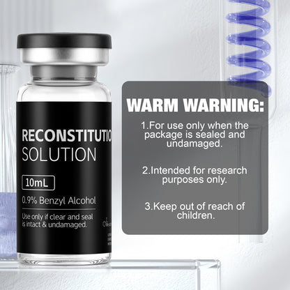 Reconstitution Solution | Bacteriostatic Water -  0.9% Benzyl Alcohol | 3-Pack 10ml Each Vial - Clear Glass | Third-Party Tested
