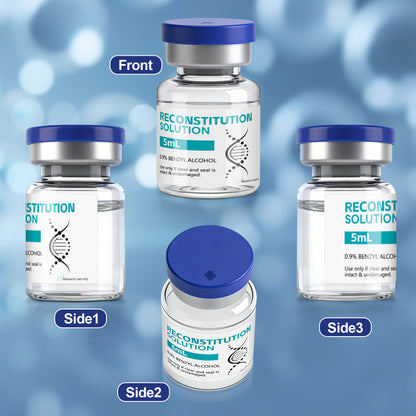 Reconstitution Solution | Bacteriostatic Water - 0.9% Benzyl Alcohol | 12-Pack 5ml Each Vial - Clear Glass | Third-Party Tested